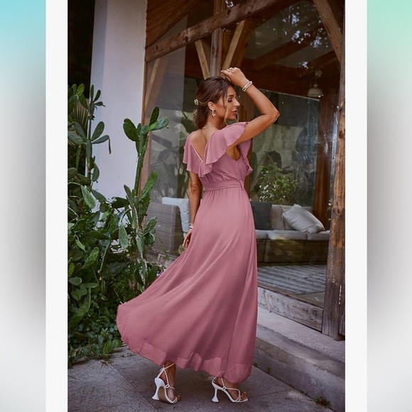 Women's Summer Maxi Dress with Ruffles and Wrap Size XL - Picture 5 of 8